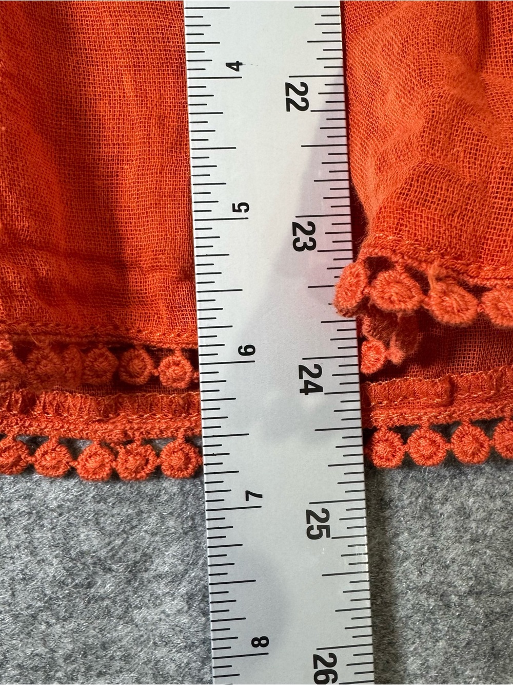 Denim & Supply Ralph Lauren Red Orange Pintuck Peasant Tunic - Picture 5 of 5